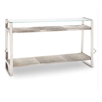 Andres 54 X 13.5 inch Polished Nickel Console, Large