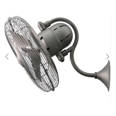 Atlas Laura 19.5 inch Brushed Nickel Wall Fan, Atlas