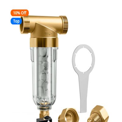 DC5S 40 Micron Whole House Anti Scale Spin Down Water Filter with Siliphos