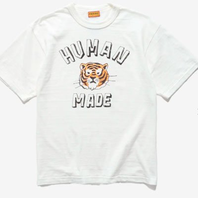 White T-shirt with Drawn Tiger graphics HM30TE019