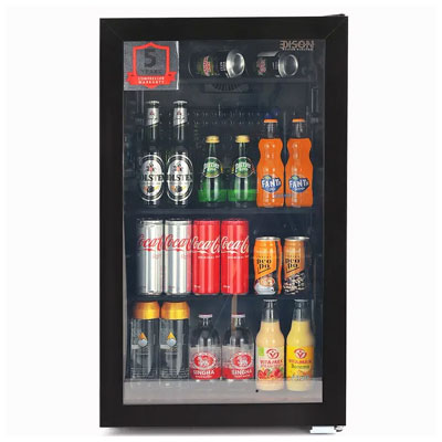 Edison EDIB94 91L Mini Bar Refrigerator with 3.2 Cubic Feet Capacity - Black