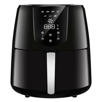Edison 3.2L Air Fryer, 1400W - Healthy Oil-Less Cooking in Sleek Black