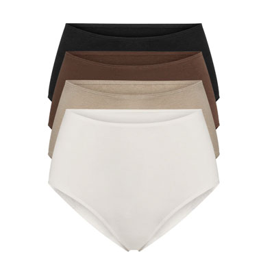 ORGANIC COTTON & HEMP  High-Rise Brief 4-Pack