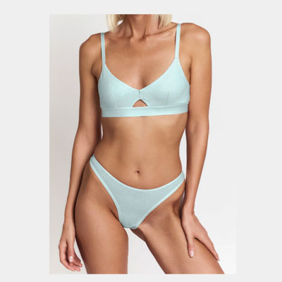 ORGANIC COTTON & HEMP Thong Ocean