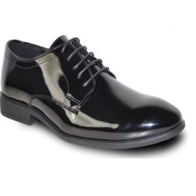 Mens Black Shiny Dress Shoe - Cool and Dry Shoe