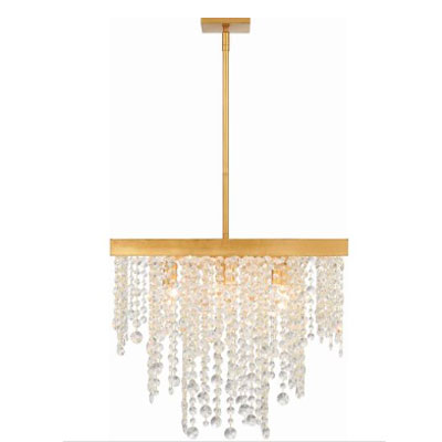 Winham 8 Light 22 inch Antique Gold Chandelier Ceiling Light